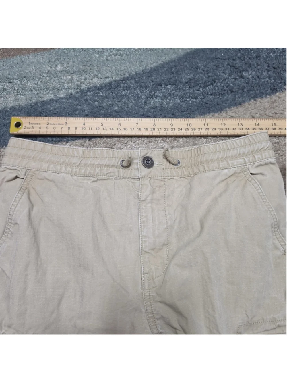 Polo Ralph Lauren Cargo Pants Boys L 14 16 Khaki Drawstring Pony Logo